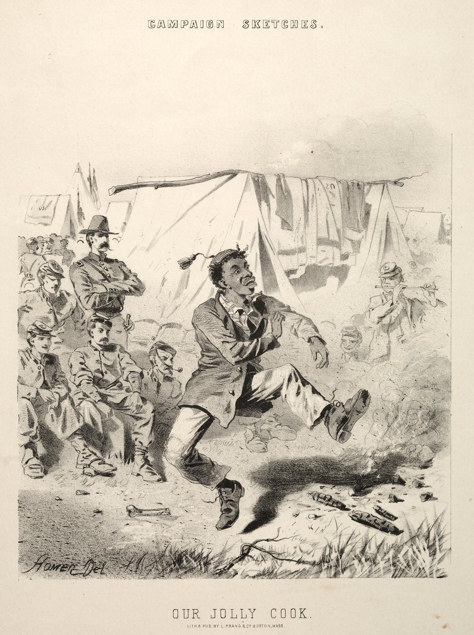 Campagneschetsen:  Onze vrolijke kok door Winslow Homer