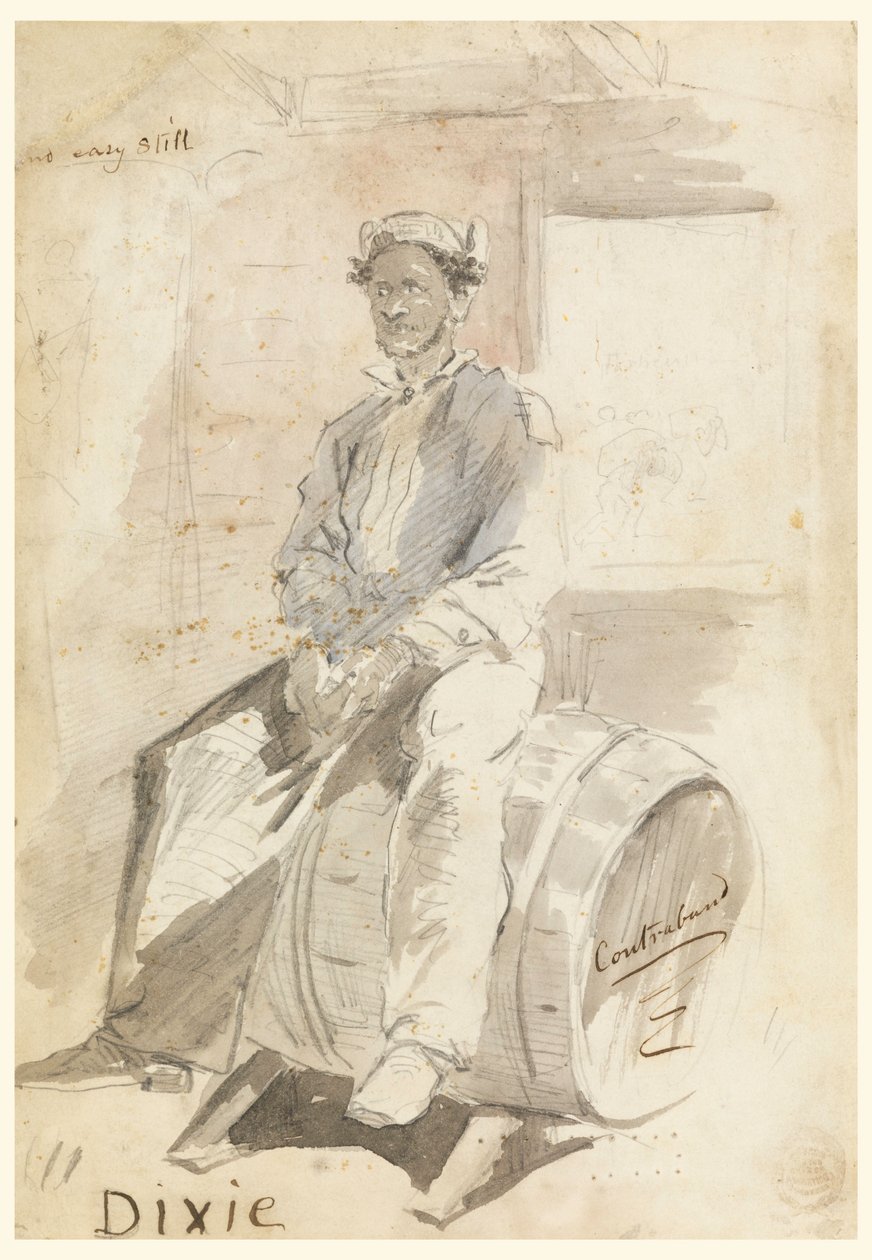 Tekening, Dixie, 1861 door Winslow Homer