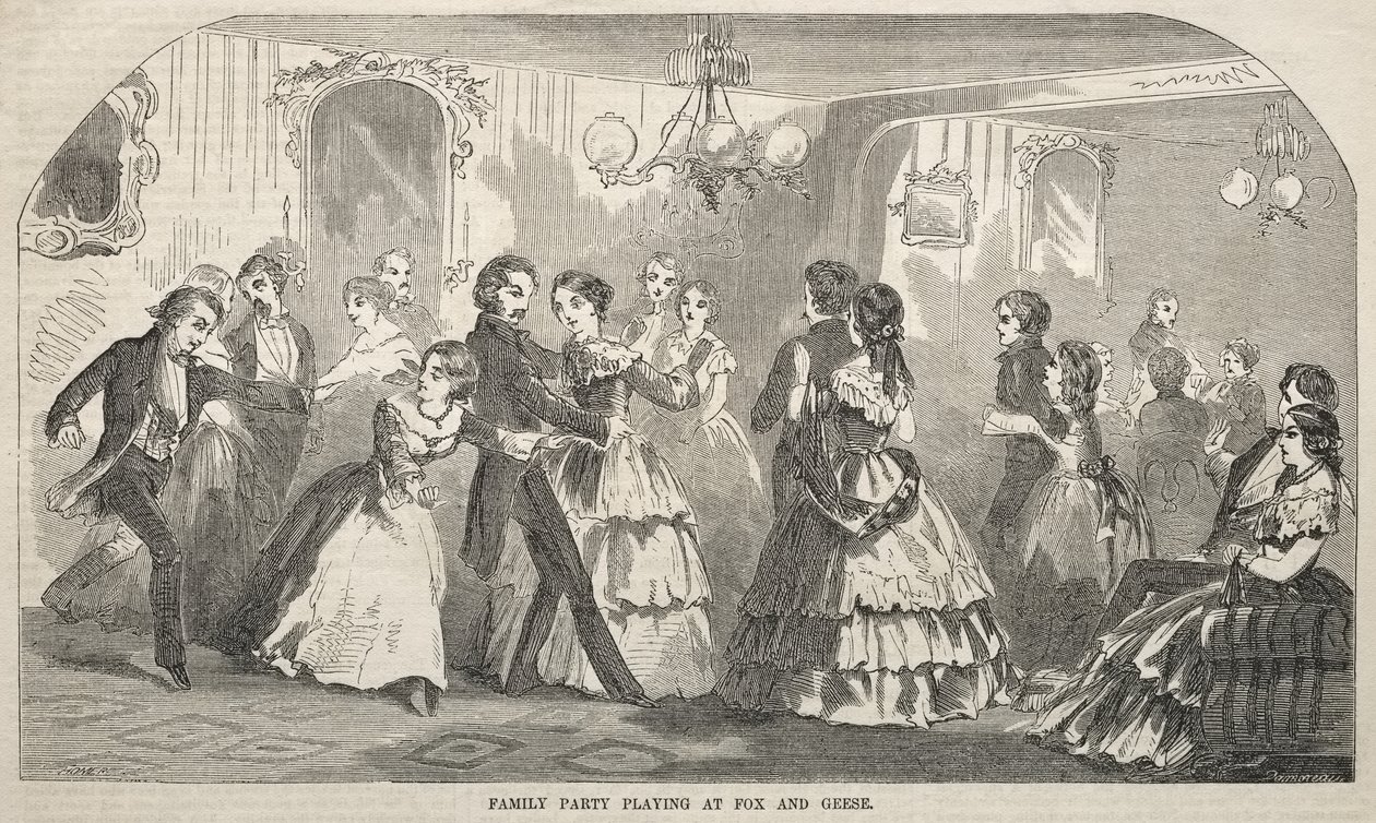 Familiefeestje met het spel ‘Fox and Geese’ door Winslow Homer