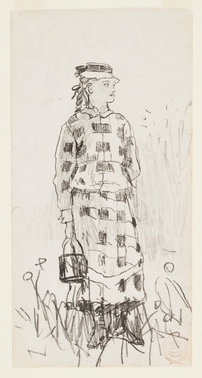 Meisje met een emmer door Winslow Homer