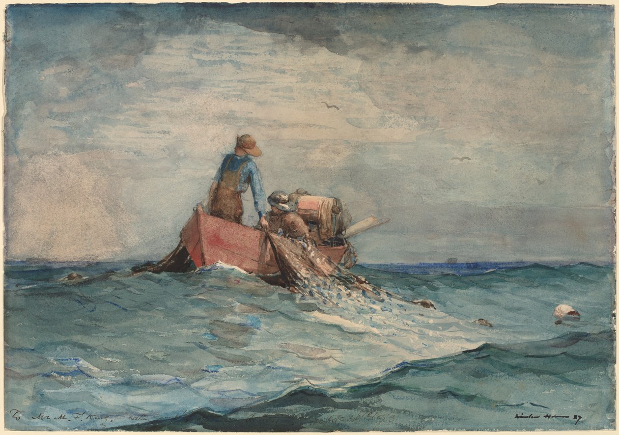 Netten binnenhalen door Winslow Homer
