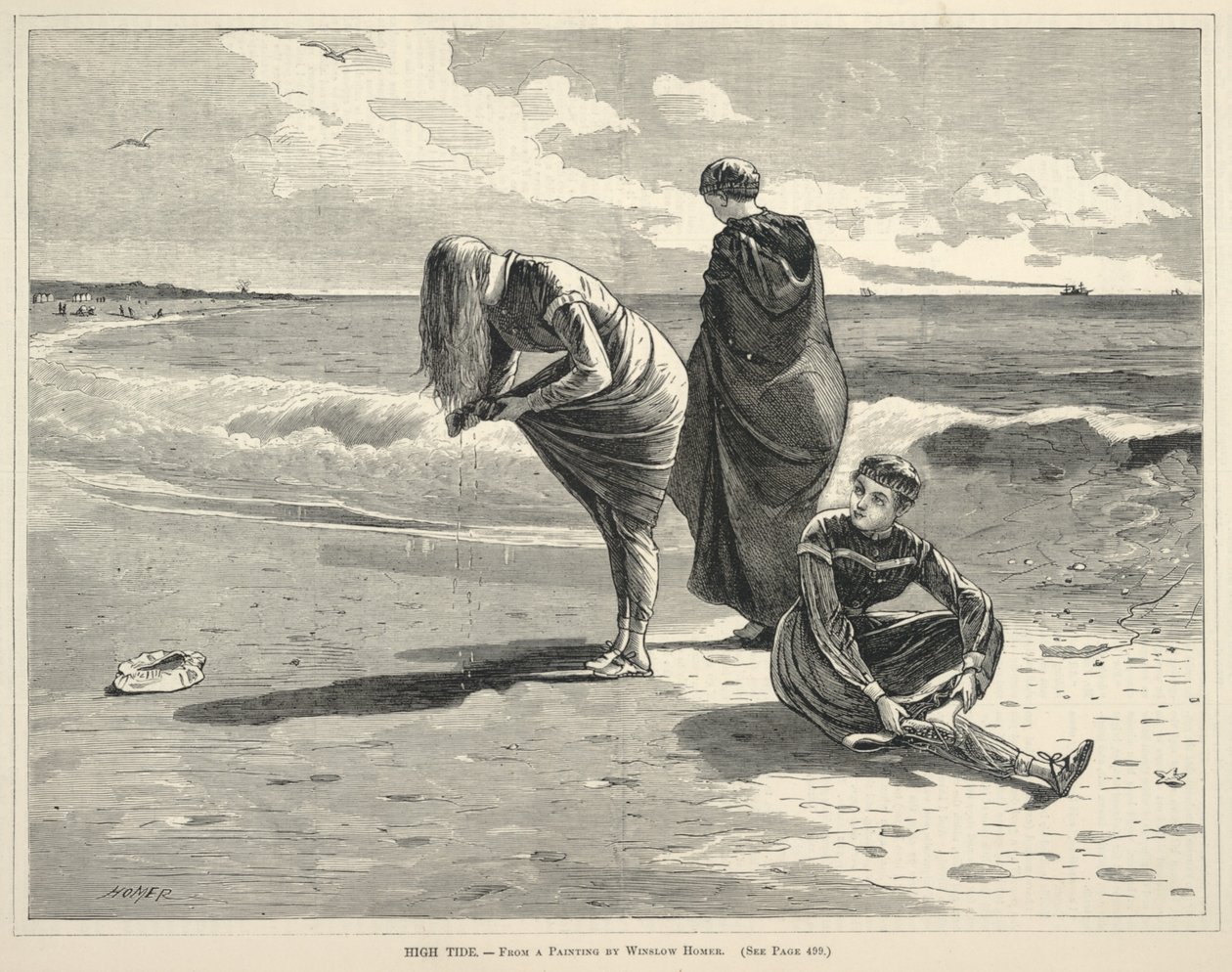 Hoogwater, uit Every Saturday: An Illustrated Journal of Choice Reading, 6 augustus 1870 door Winslow Homer