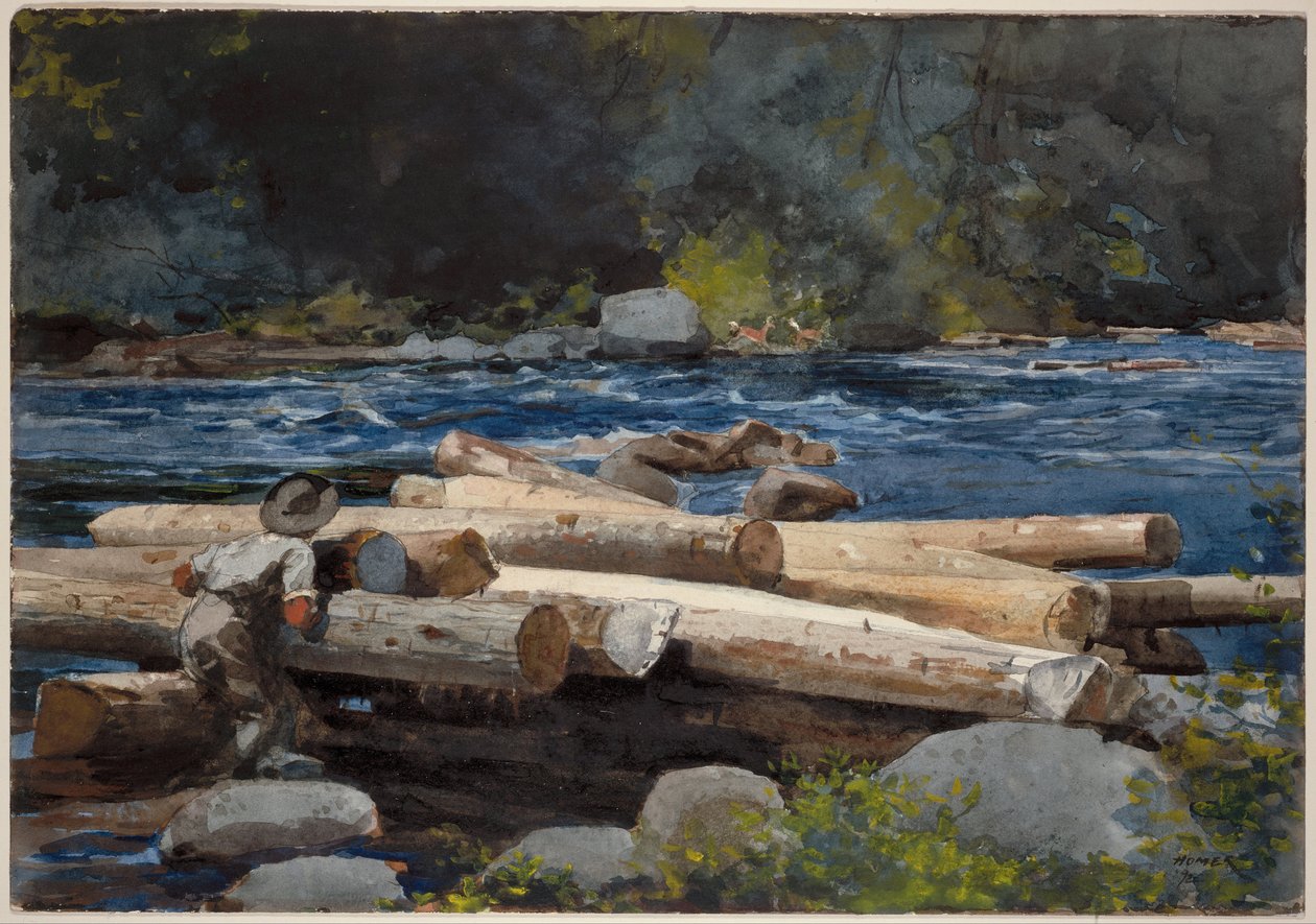 Hudsonrivier door Winslow Homer