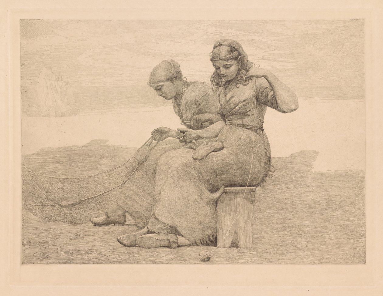 De scheuren herstellen door Winslow Homer