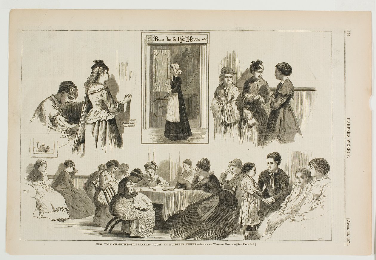 New York Charities-St Barnabas House, Mulberry Street 304 door Winslow Homer