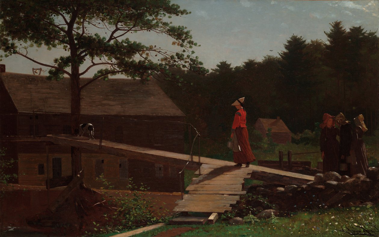 Old Mill (De ochtendbel) door Winslow Homer