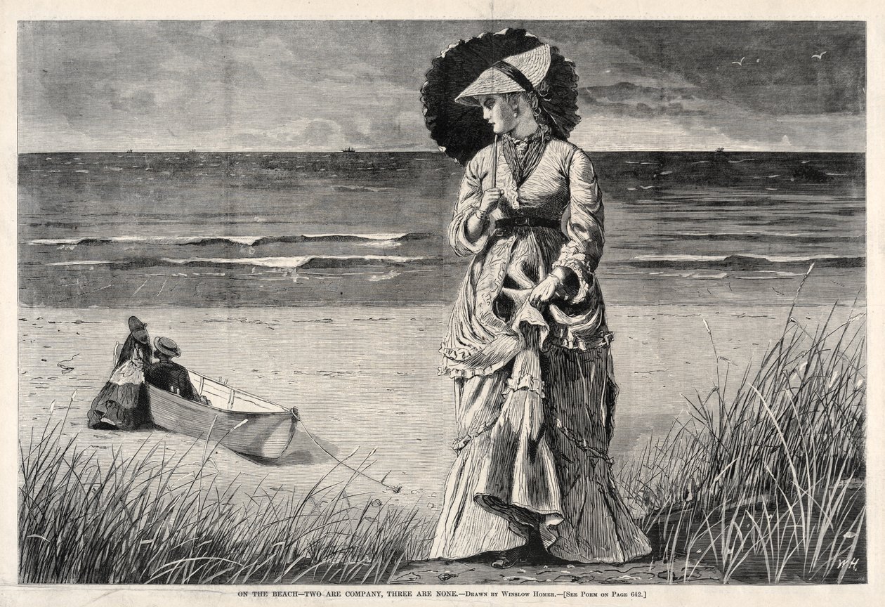 Op het Strand - Twee is Gezelschap, Drie is Geen door Winslow Homer