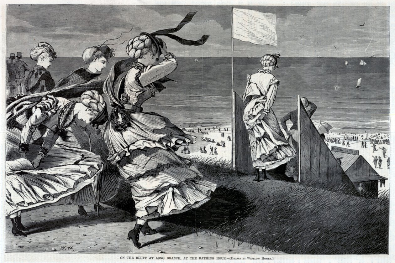 On the Bluff at Long Branch, at the Bathing Hour, uit Harper