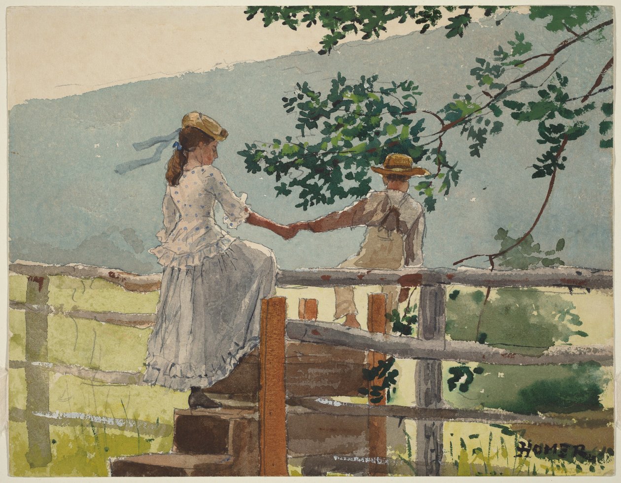 Op het overstapje door Winslow Homer