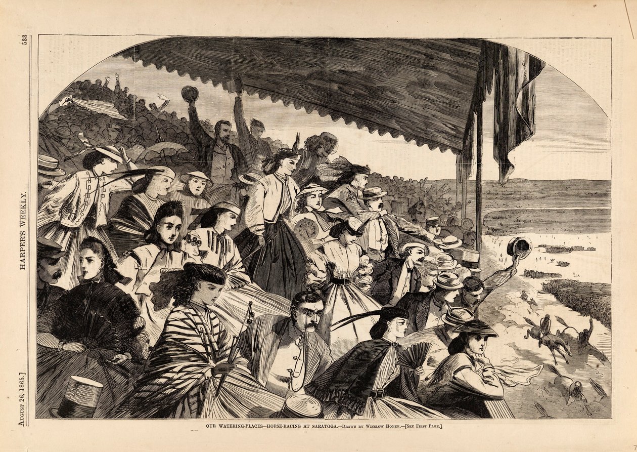 Onze drinkplaatsen-- Paardenrennen op Saratoga, uit Harper