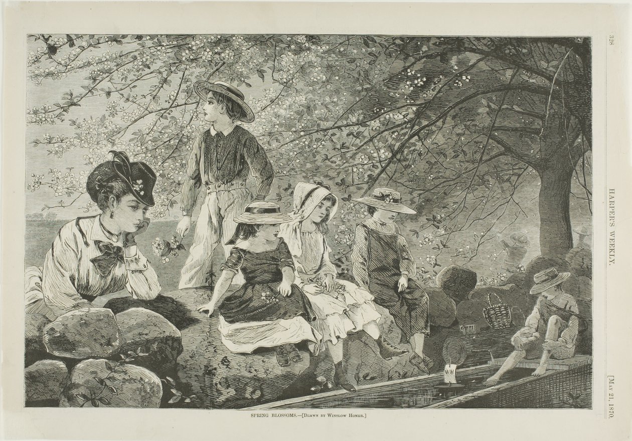 Lentebloesems door Winslow Homer