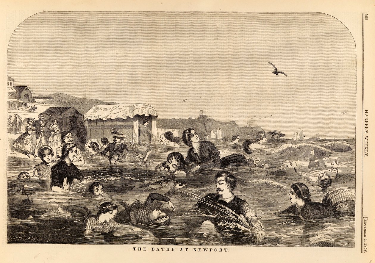 The Bathe [sic] at Newport, uit Harper