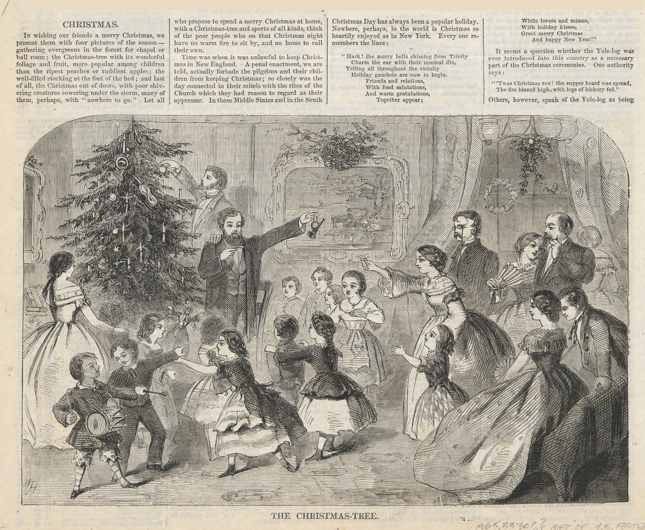 De Kerstboom, uit Harper door Winslow Homer