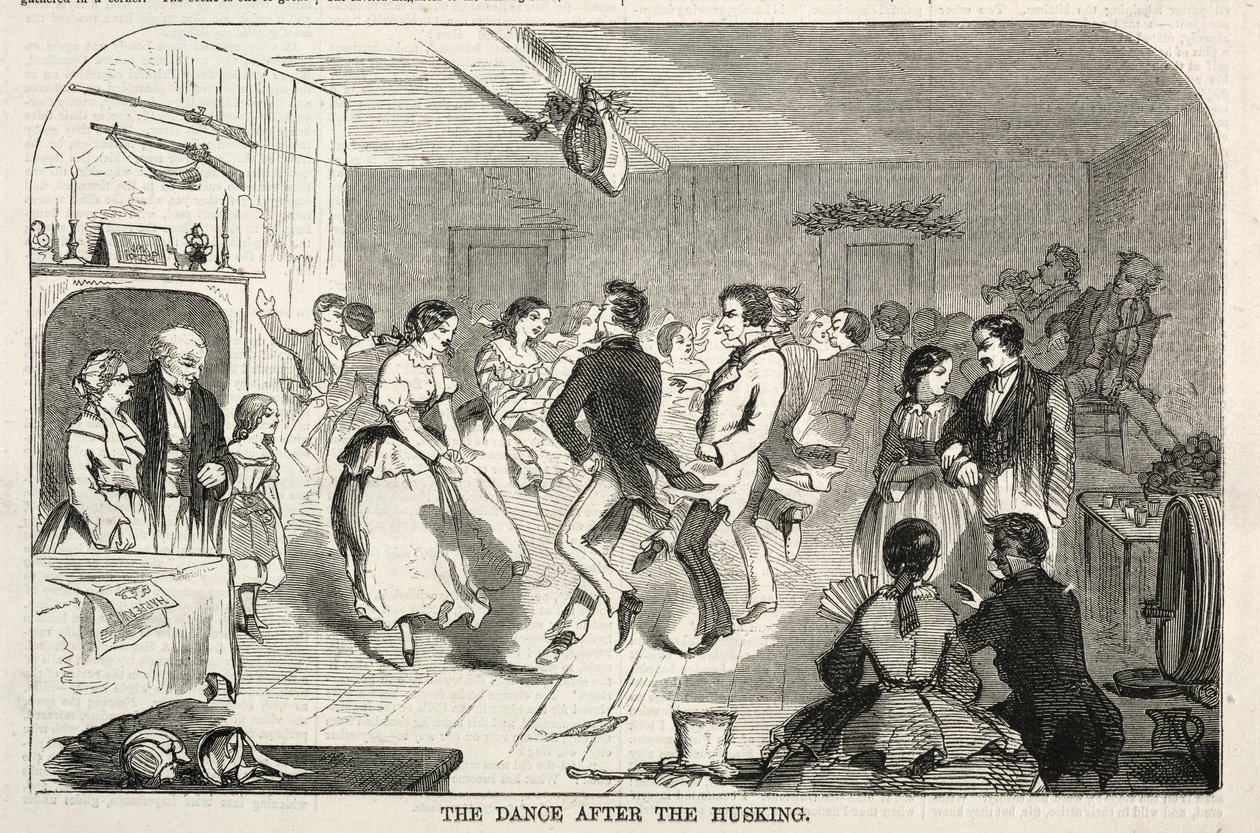 De dans na het pellen van de maïs door Winslow Homer