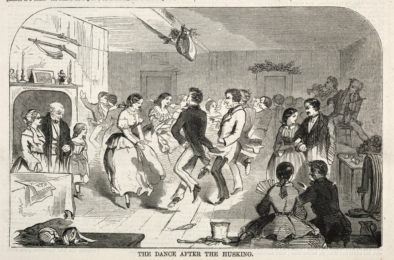 De dans na het dorsen, 1858 door Winslow Homer