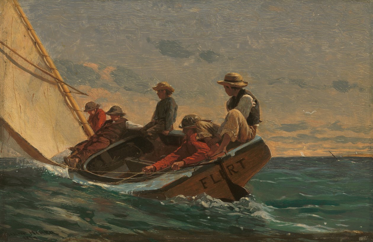 De Flirt, 1874 door Winslow Homer