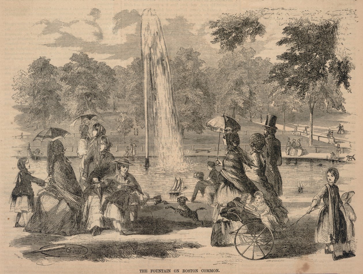 De fontein op Boston Common, uit Ballou