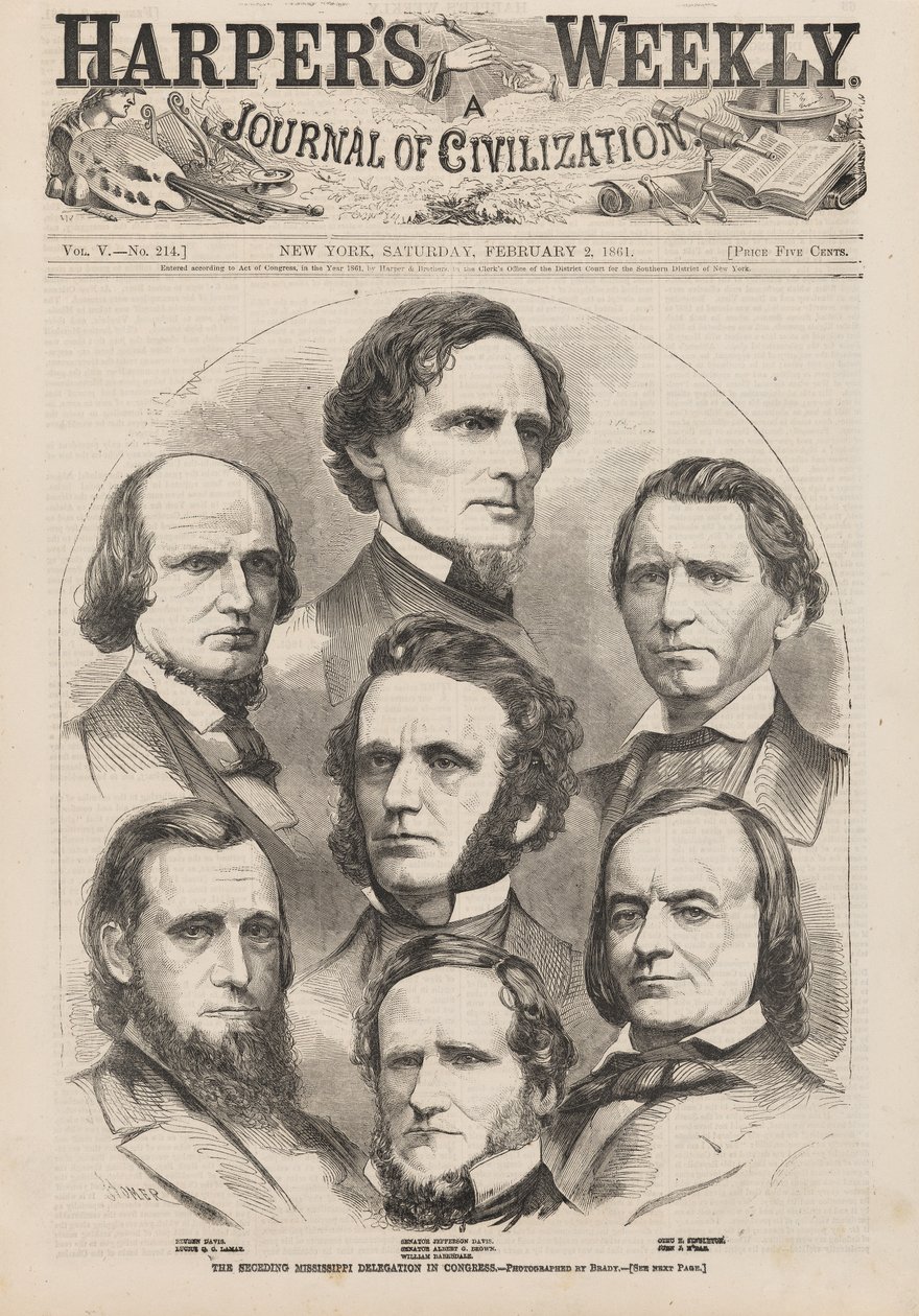 De zich afscheidendende delegatie van Mississippi in het Congres door Winslow Homer