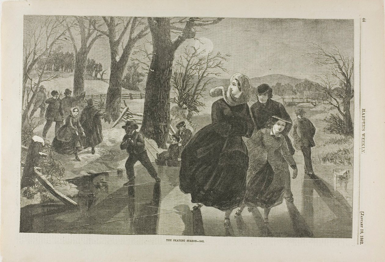 Het schaatsseizoen door Winslow Homer