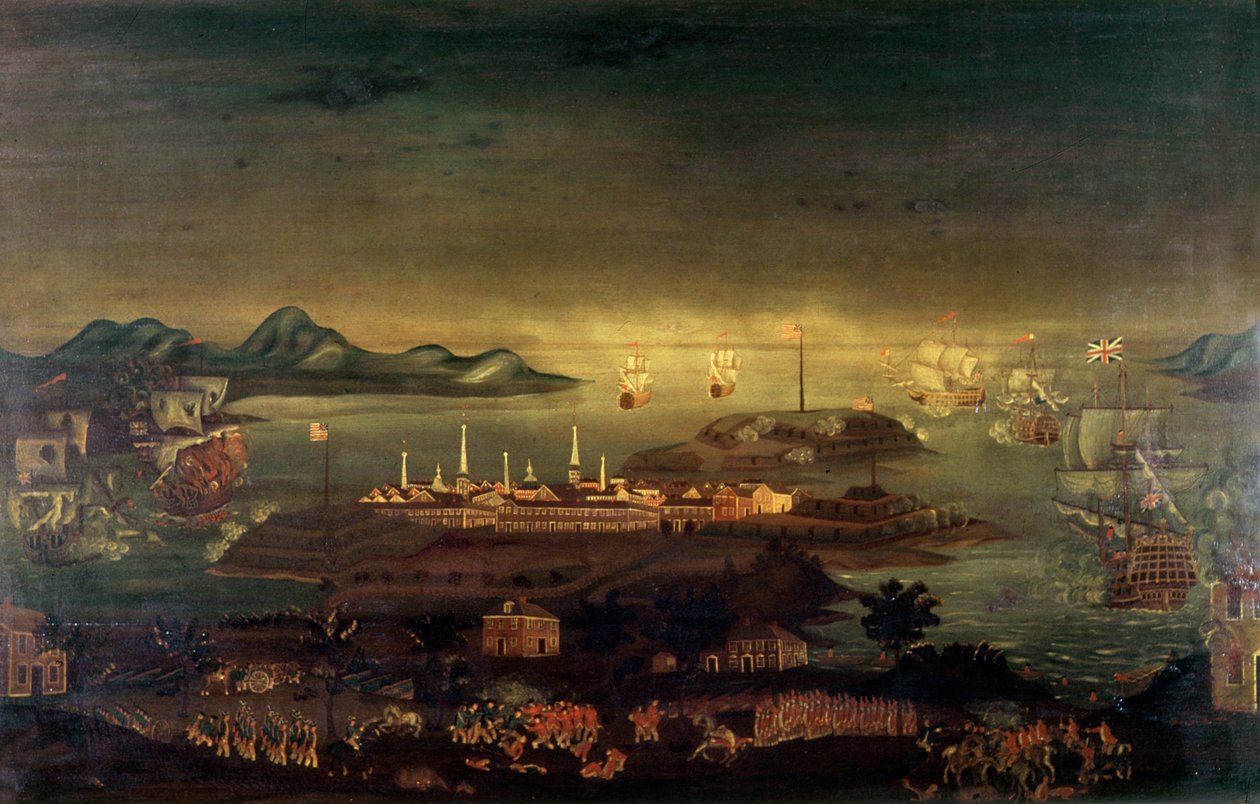 Slag bij Bunker Hill, 17 juni 1775 door Winthrop Chandler