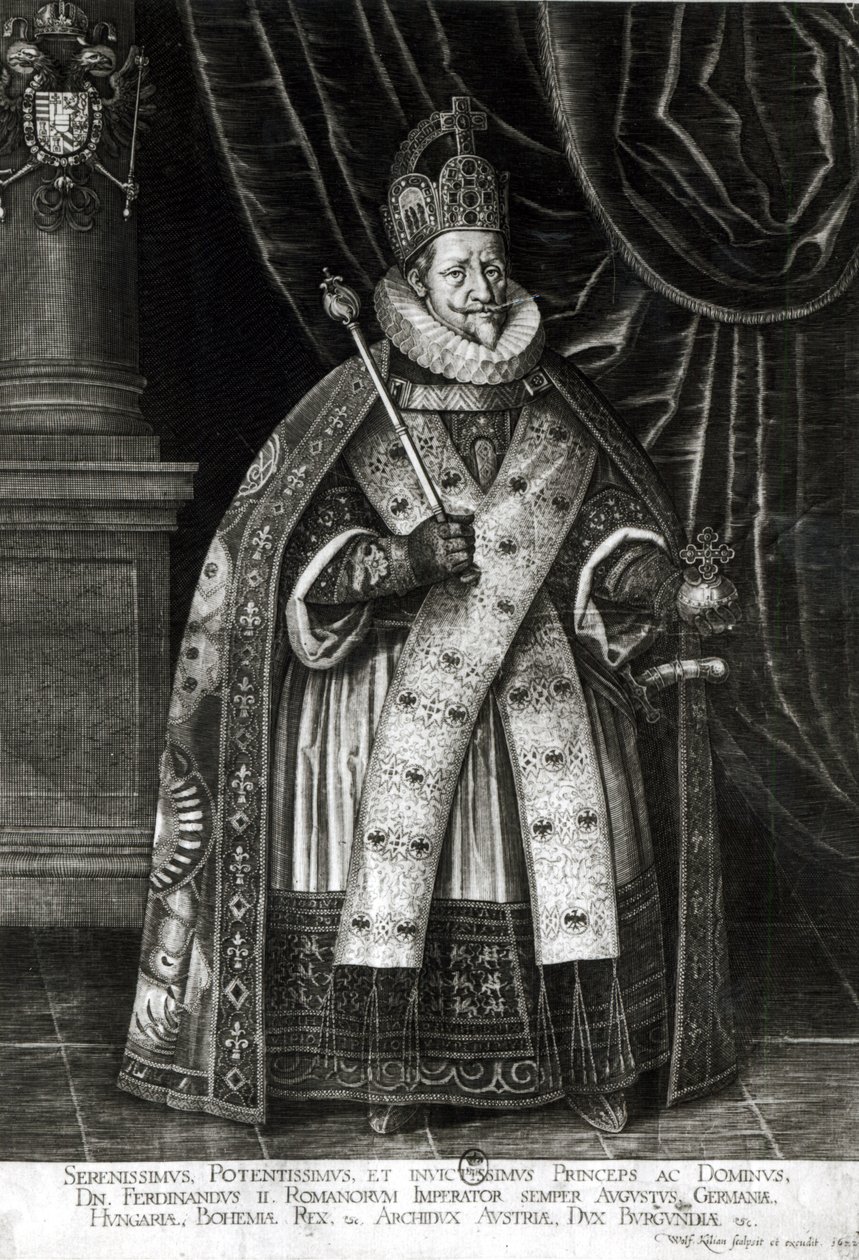 Ferdinand II (1578-1637) 1622 door Wolfgang Kilian
