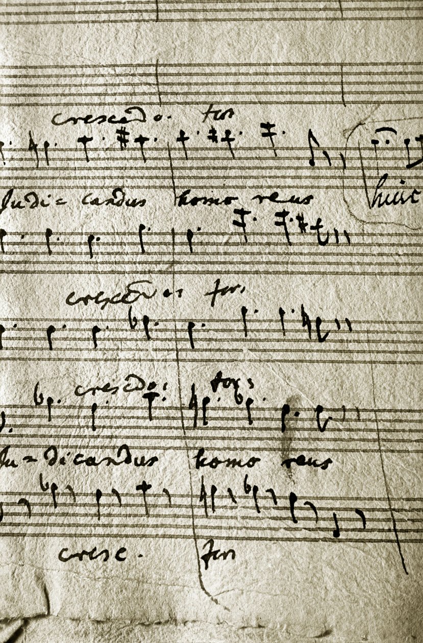 Werkpartituur van het Requiem van Wolfgang Amadeus Mozart (muziekpartituur) door Wolfgang Amadeus Mozart