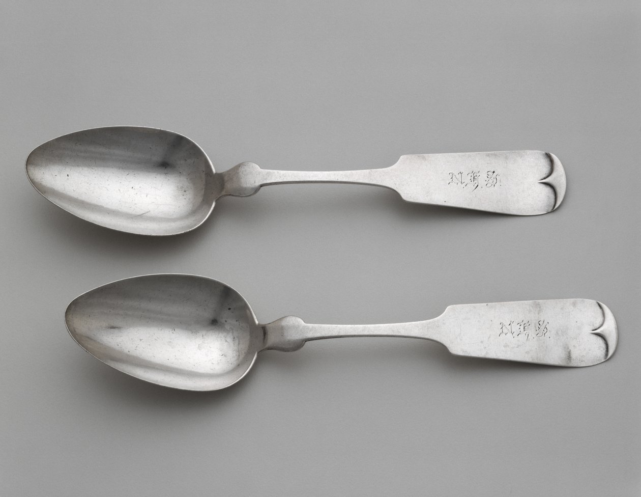 Dessertlepels, ca. 1860-1870 door Wood and Hughes