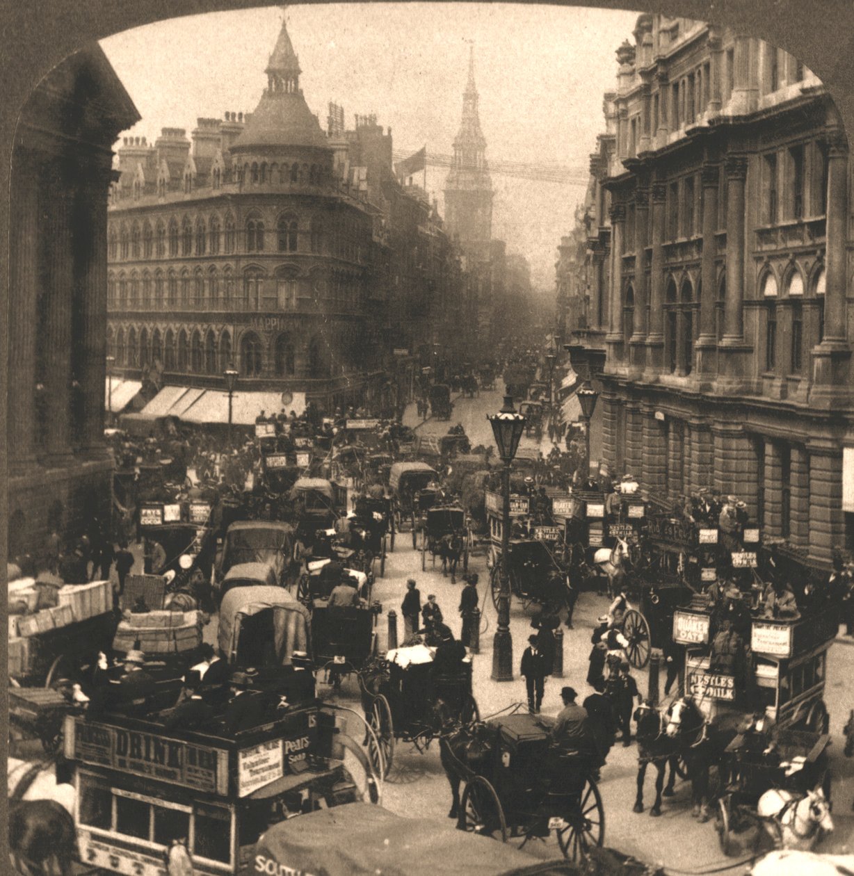 Cheapside, Londen, 1896 door Works and Sun Sculpture Studios