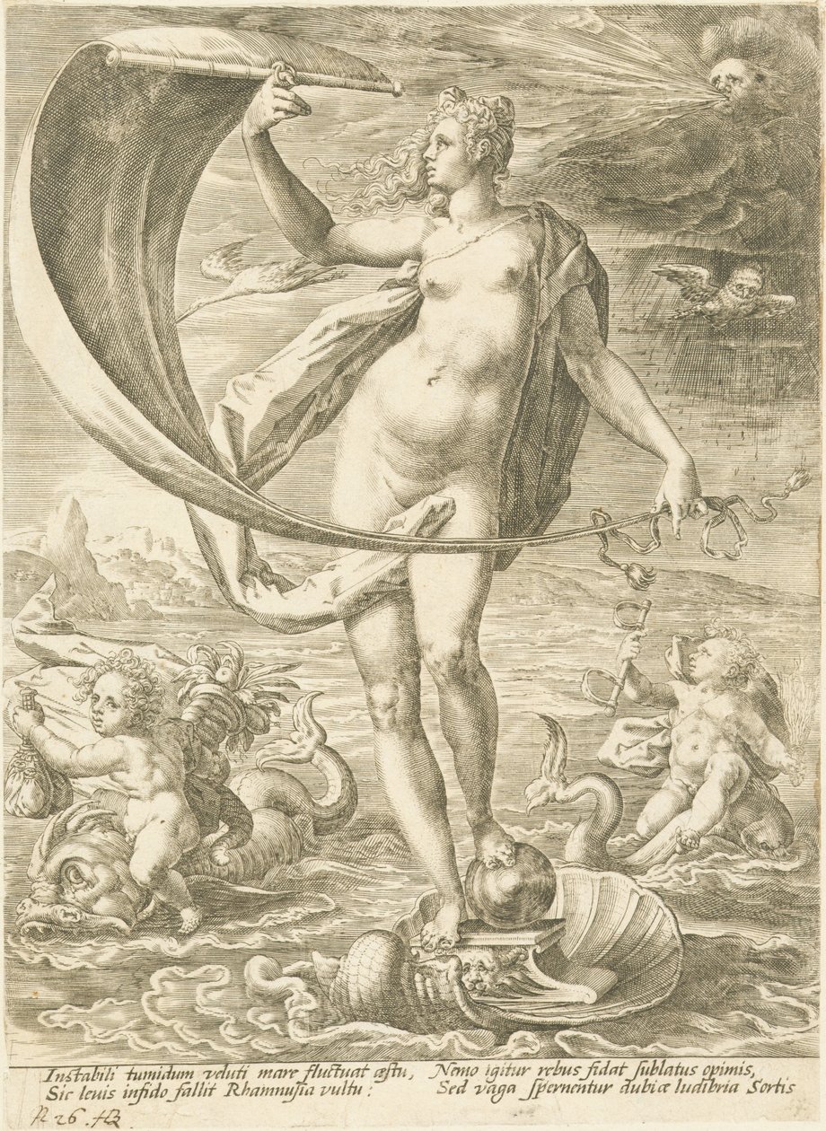 Buona Fortuna door Workshop of Hendrik Goltzius