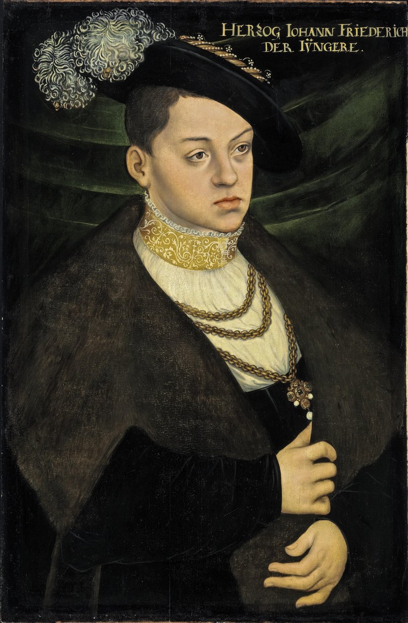 Johann Ernst, Hertog van Saksen-Coburg door Workshop of Lucas Cranach the Elder  