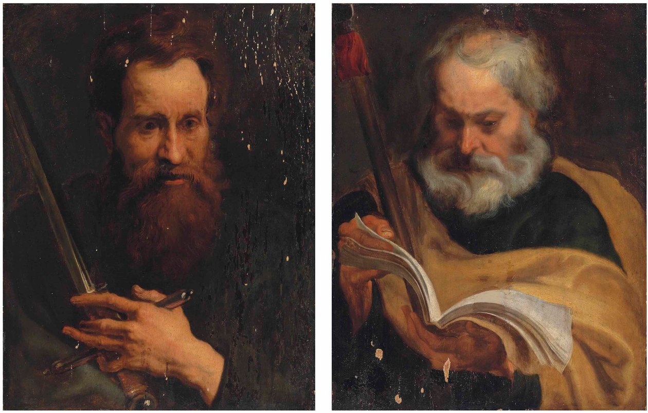 Hangers van de apostelen Sint Paulus en Sint Thomas door Workshop of Anthony van Dyck