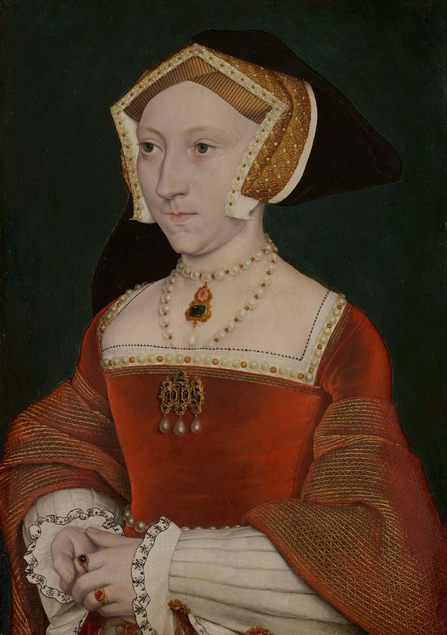Dutch: Portret van Jane Seymour (1509-1537) Portrait of Jane Seymour (1509-1537) door Workshop of Hans Holbein the Younger
