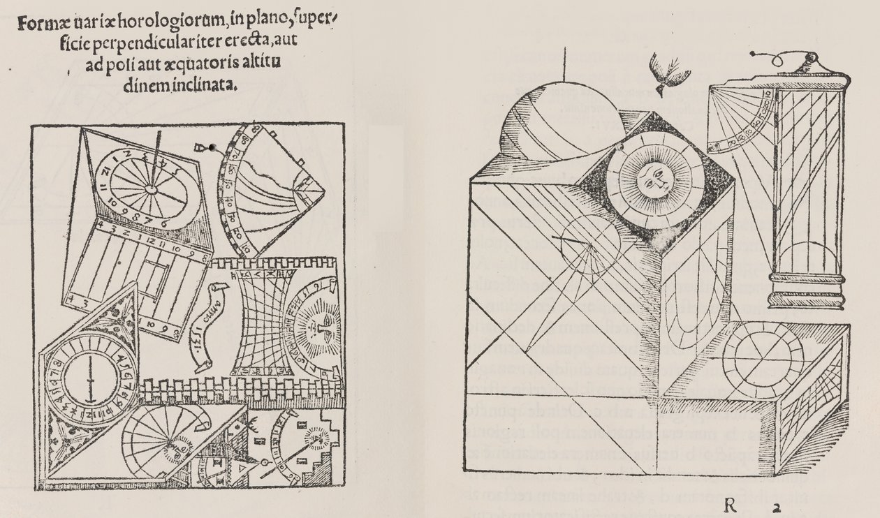 Horologiographia, na de vorige editie door Sebast. Munsterum door Workshop of Hans Holbein the Younger