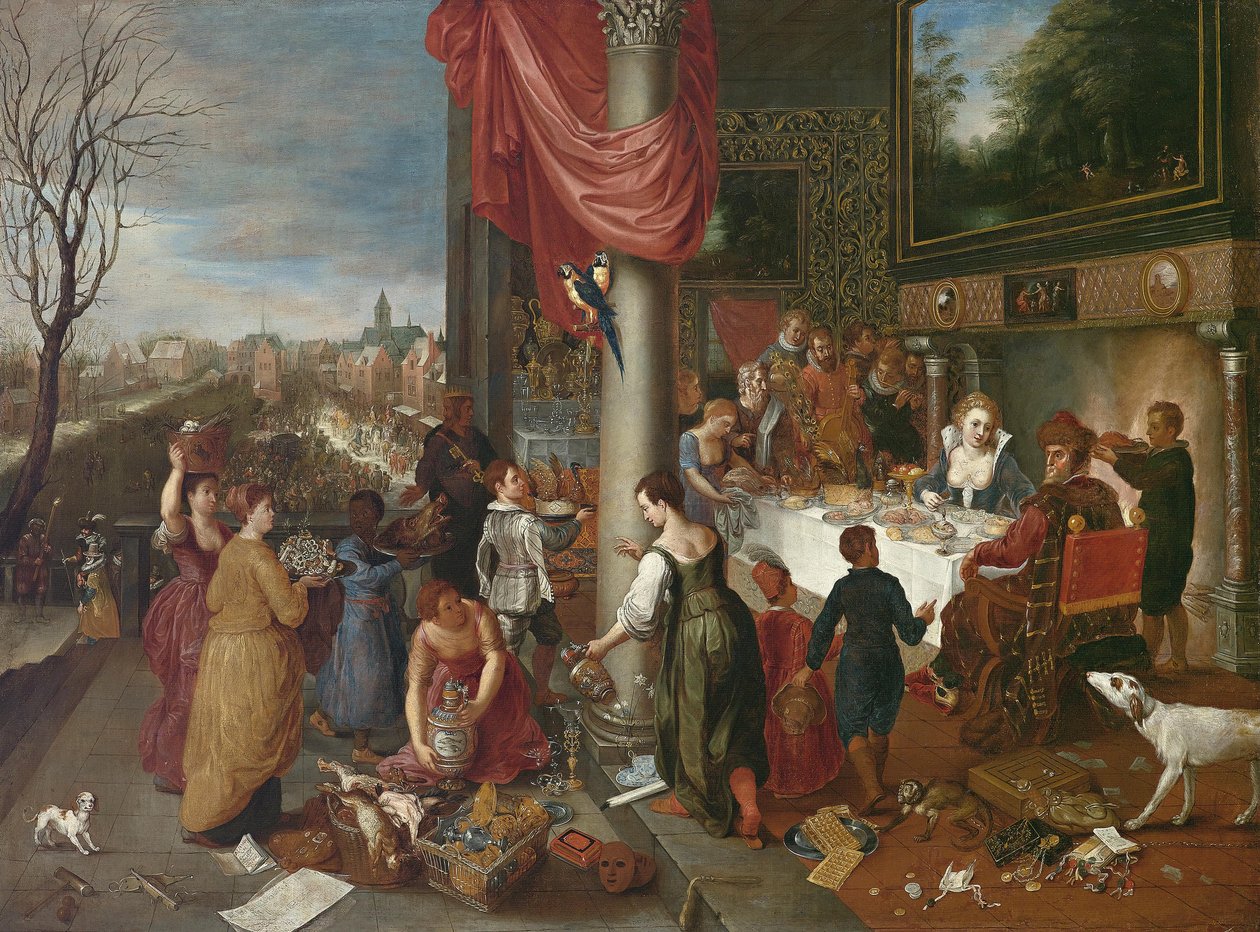 Allegorie op de winter door Workshop of Jan Brueghel the Elder