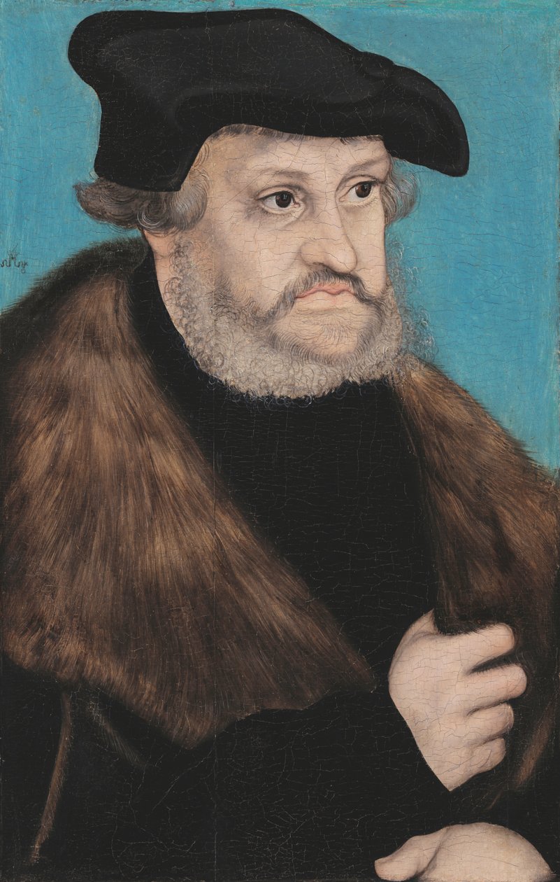 Friedrich III de Wijze, keurvorst van Saksen door workshop of Lucas Cranach the Elder