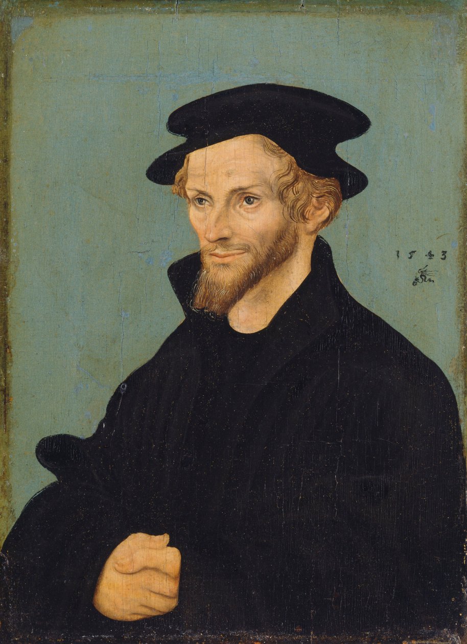 German: Bildnis Philipp Melanchthons Portrait of Philipp Melanchthon door workshop of Lucas Cranach the Elder
