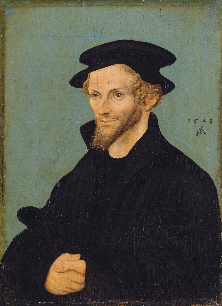German: Bildnis Philipp Melanchthons Portrait of Philipp Melanchthon door workshop of Lucas Cranach the Elder
