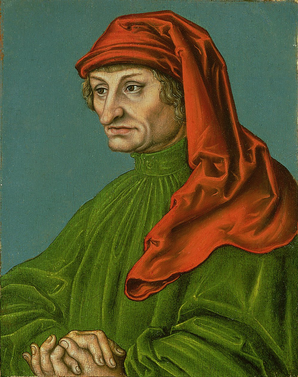 Portret van Rudolph Agricola door workshop of Lucas Cranach the Elder