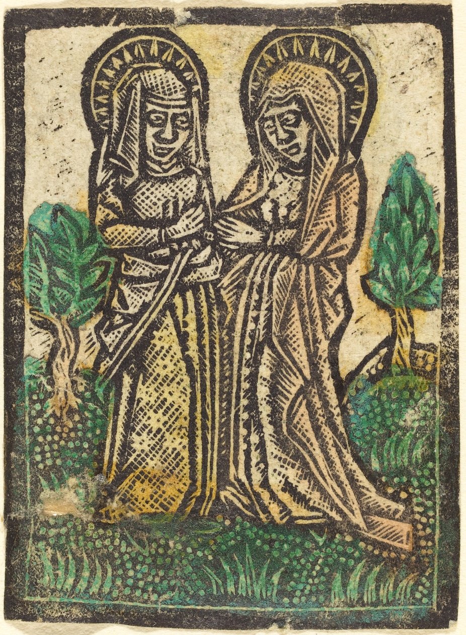De Visitatie door Workshop of Master of the Aachen Madonna
