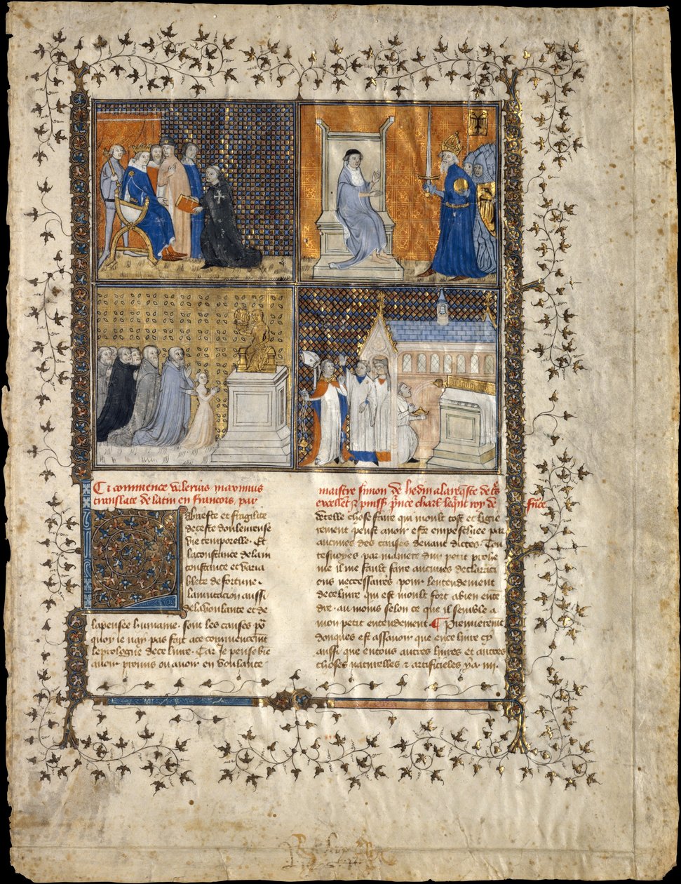 Blad uit een manuscript van Valerius Maximus door Workshop of Pierre Remiet