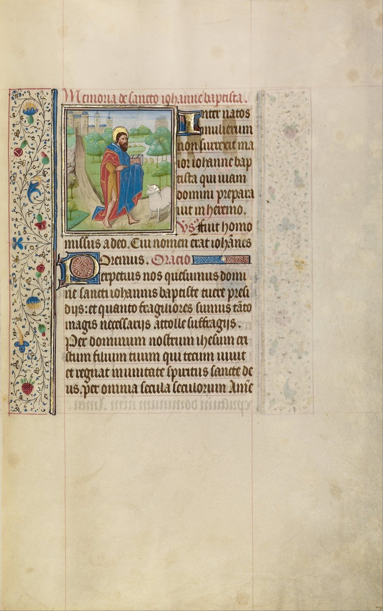 Sint Johannes de Doper door Workshop of Willem Vrelant