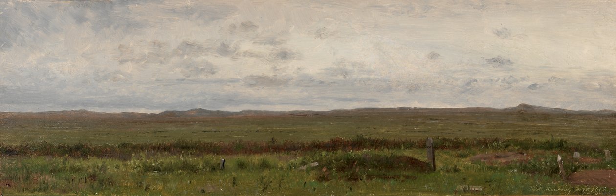 Graven van Reizigers, Fort Kearny, Nebraska, 1866 door Worthington Whittredge