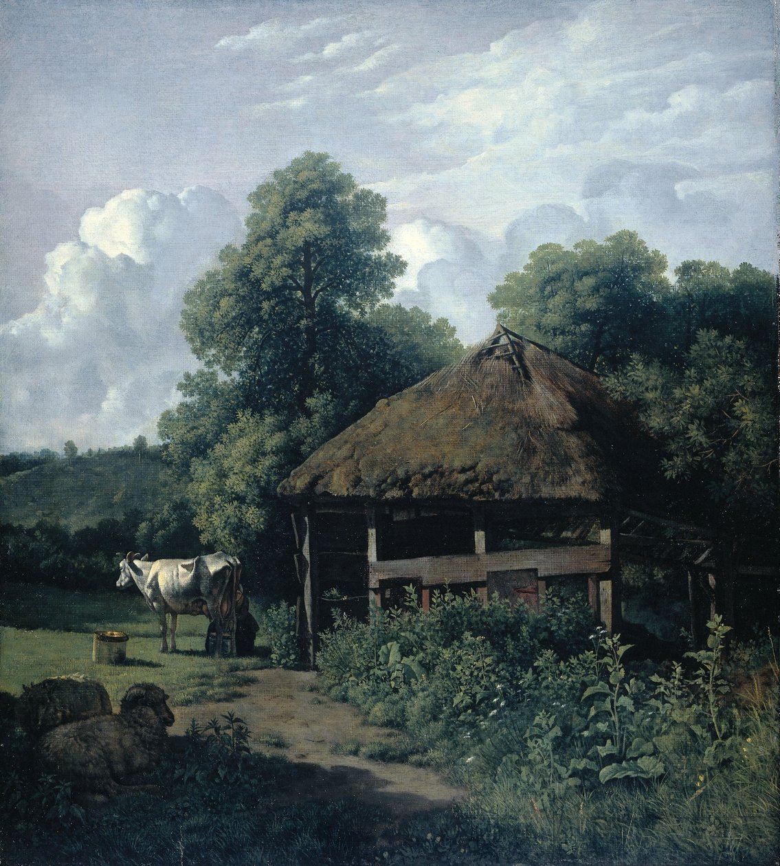 Farm Building in Gelderland door Wouter Johannes van Troostwijk