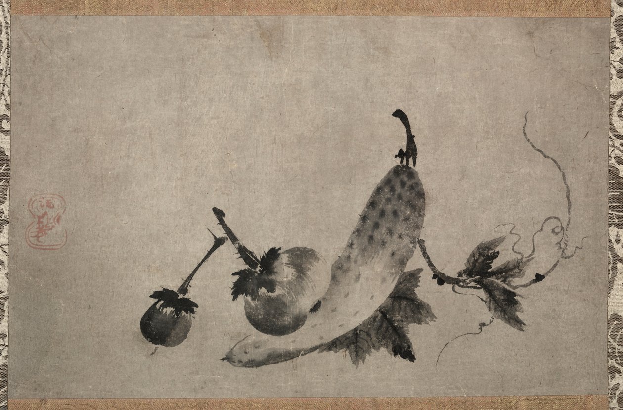 Komkommer en aubergines door Yamada Doan