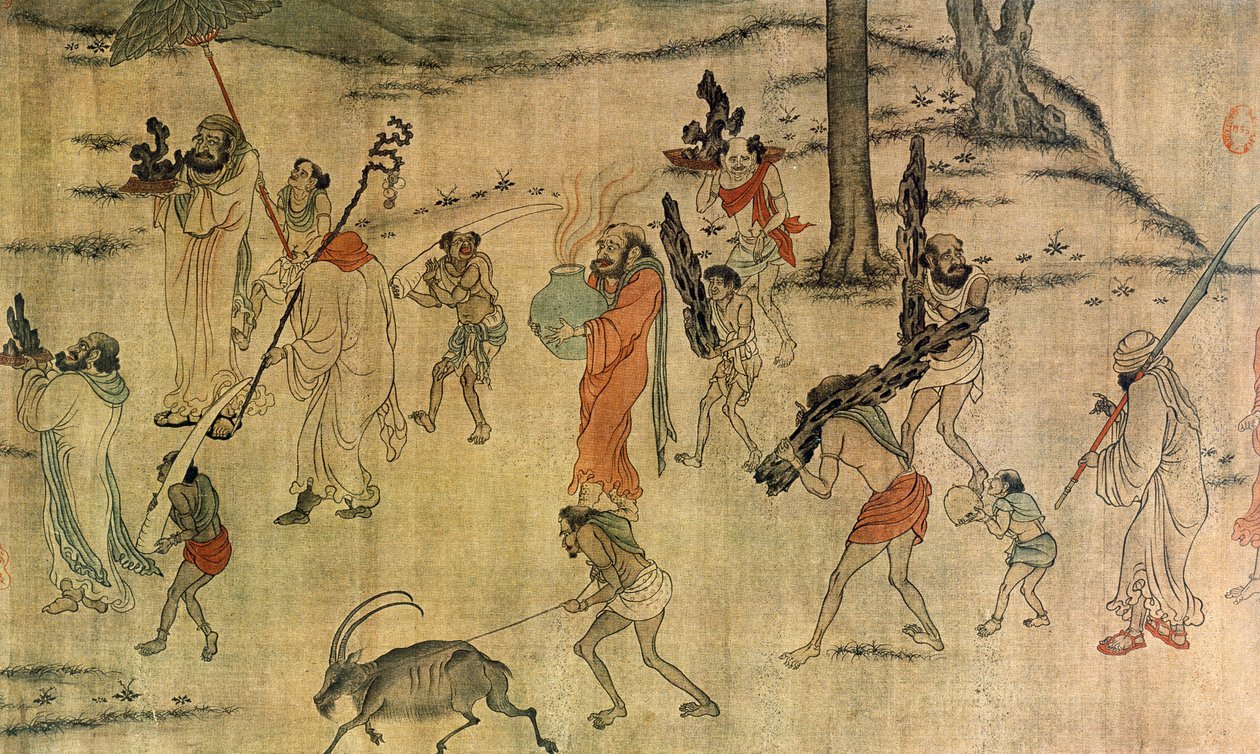 Vazal brengt hun eerbetoon aan het Tang-hof, ca. 600-673 door Yan Liben (attr. to)