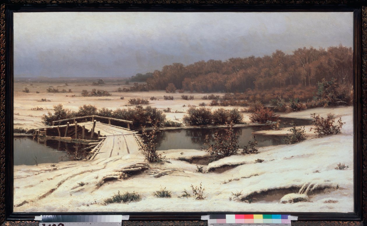 Vroege sneeuw door Yefim Yefimovich Volkov