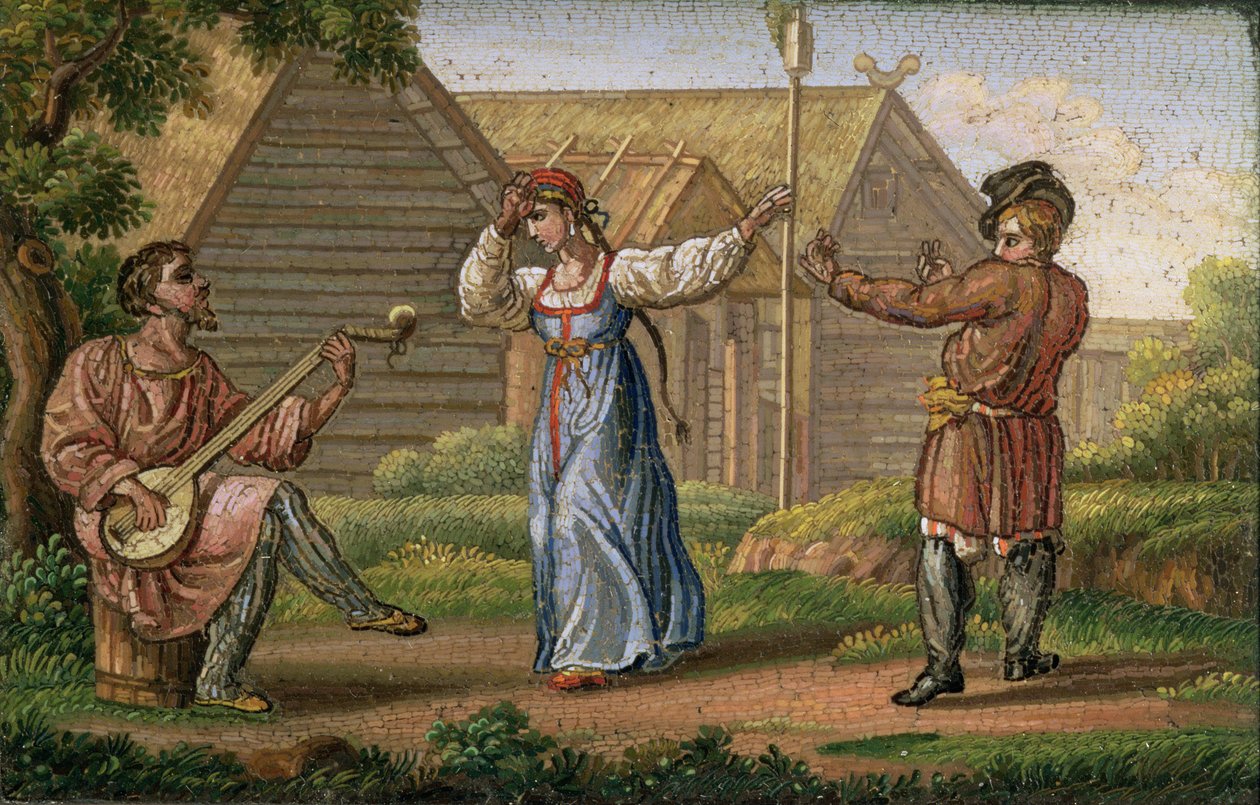 Russische dans, door Yegor Yakovlevich Vekler, ca. 1830 door Yegor Yakovlevich Vekler