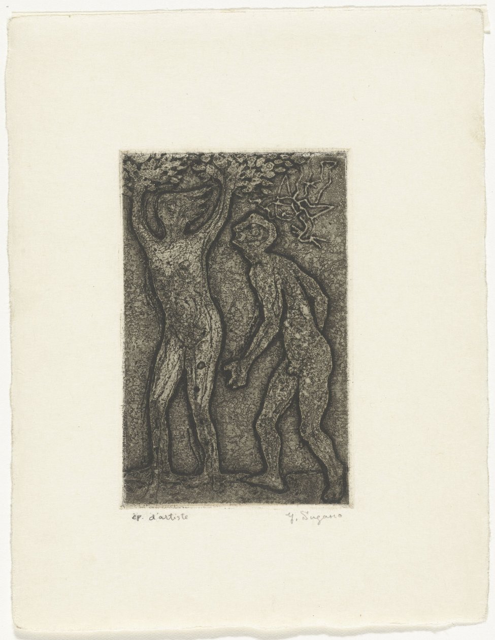 Man en vrouw in grijs door Yo Sugano (signed by artist)