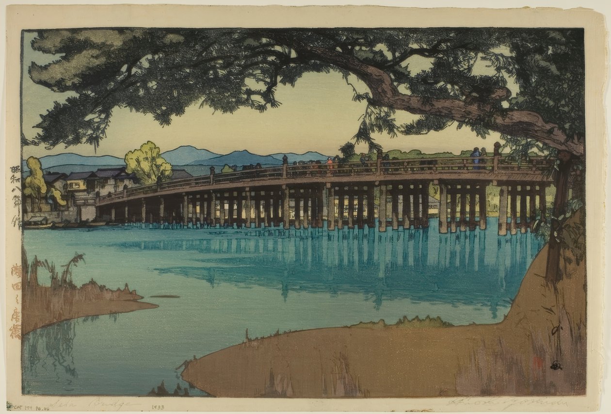 Seta Brug door Yoshida Hiroshi