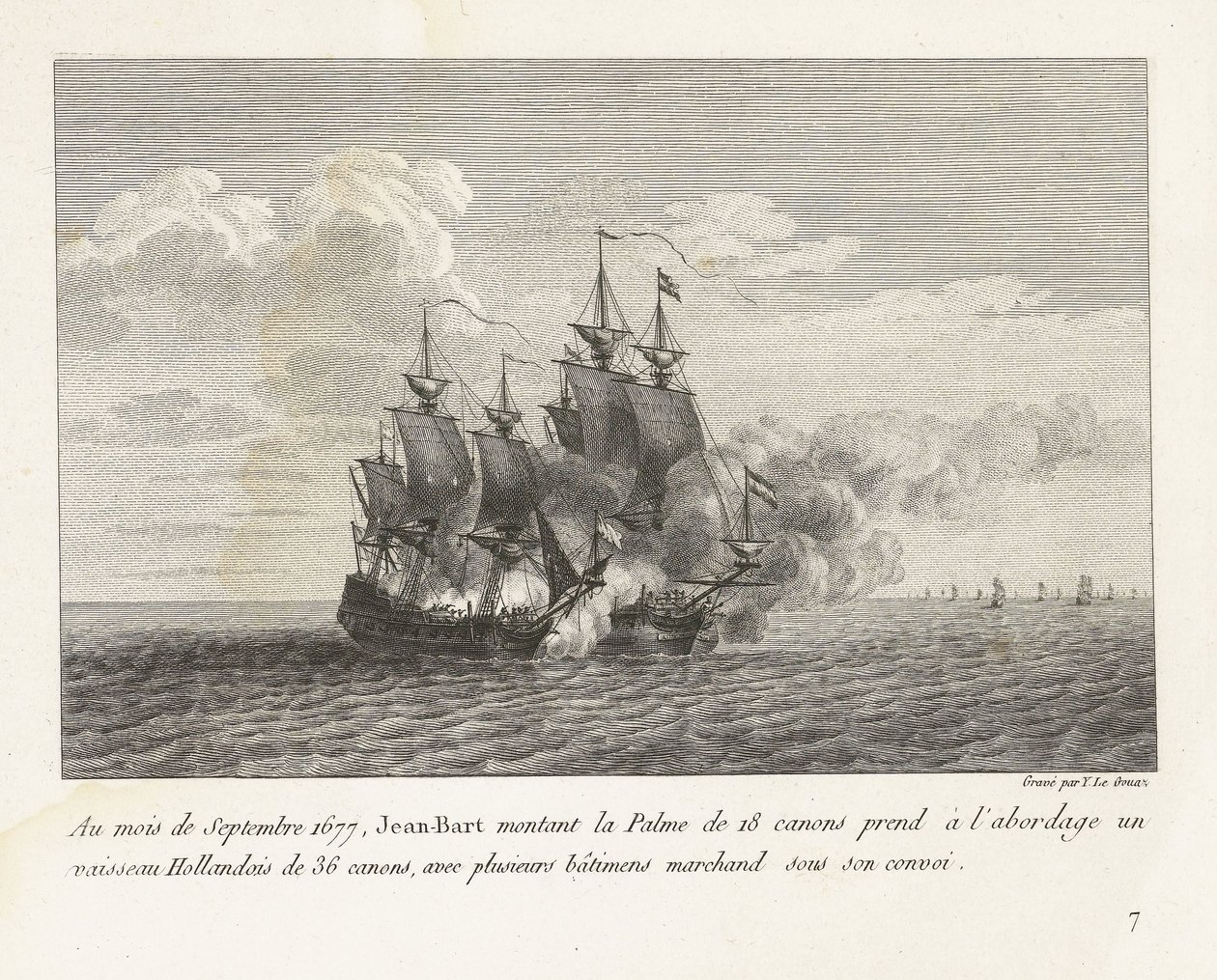 Jan Bart verovert een Hollands fregat, 1677 door Yves Marie Le Gouaz